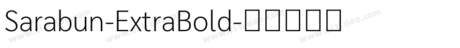 Sarabun-ExtraBold字体转换