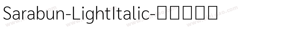 Sarabun-LightItalic字体转换