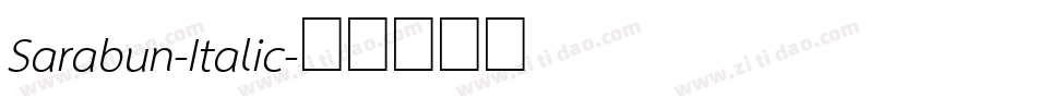 Sarabun-Italic字体转换