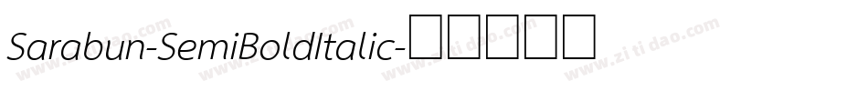 Sarabun-SemiBoldItalic字体转换