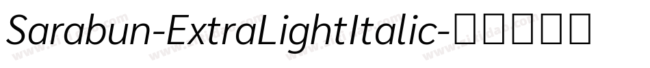 Sarabun-ExtraLightItalic字体转换