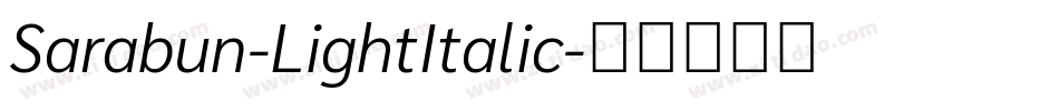 Sarabun-LightItalic字体转换