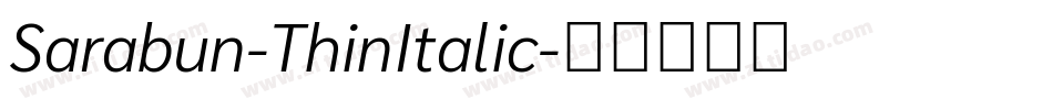 Sarabun-ThinItalic字体转换