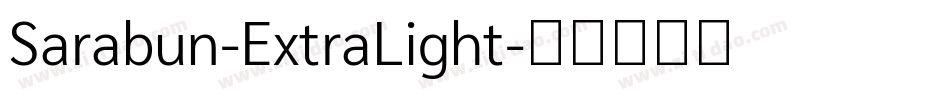 Sarabun-ExtraLight字体转换