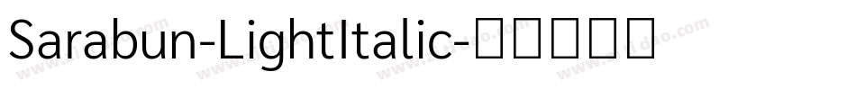 Sarabun-LightItalic字体转换