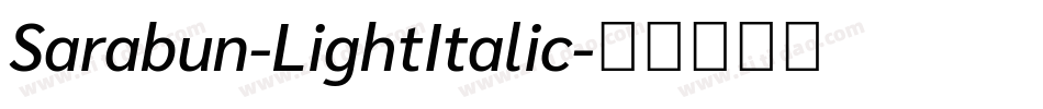 Sarabun-LightItalic字体转换