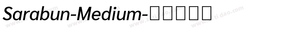 Sarabun-Medium字体转换