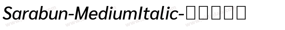 Sarabun-MediumItalic字体转换
