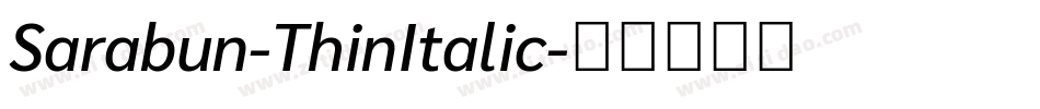 Sarabun-ThinItalic字体转换