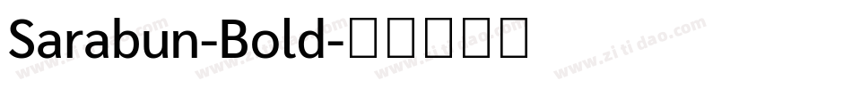 Sarabun-Bold字体转换