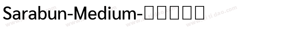 Sarabun-Medium字体转换
