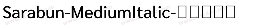 Sarabun-MediumItalic字体转换
