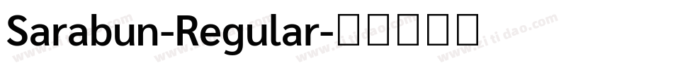 Sarabun-Regular字体转换