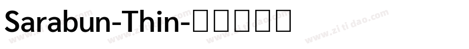 Sarabun-Thin字体转换
