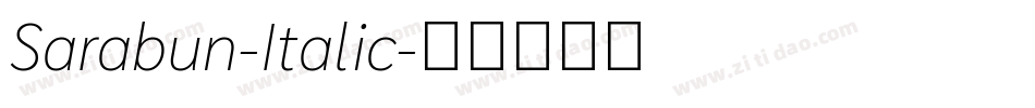 Sarabun-Italic字体转换