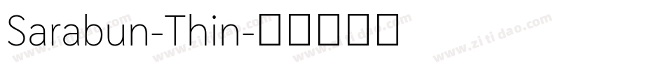Sarabun-Thin字体转换