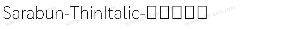Sarabun-ThinItalic字体转换