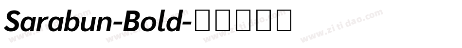 Sarabun-Bold字体转换