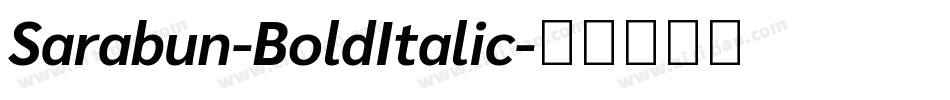 Sarabun-BoldItalic字体转换