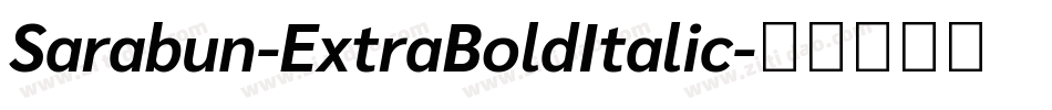 Sarabun-ExtraBoldItalic字体转换