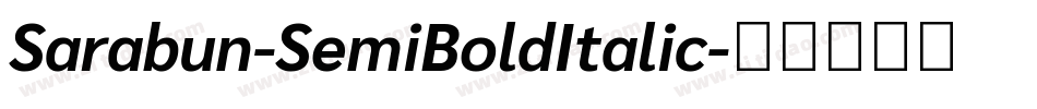 Sarabun-SemiBoldItalic字体转换
