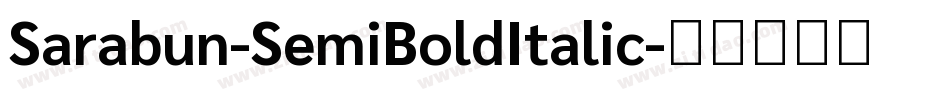 Sarabun-SemiBoldItalic字体转换