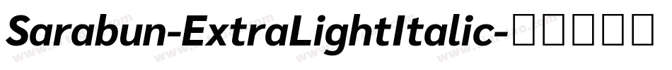 Sarabun-ExtraLightItalic字体转换