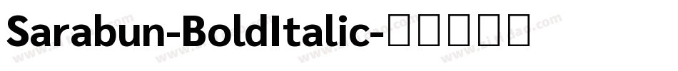 Sarabun-BoldItalic字体转换