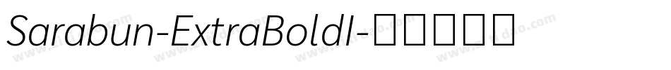 Sarabun-ExtraBoldI字体转换