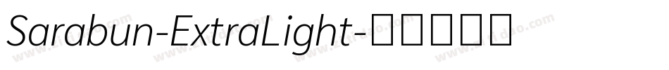 Sarabun-ExtraLight字体转换