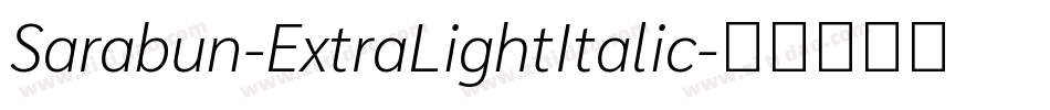 Sarabun-ExtraLightItalic字体转换