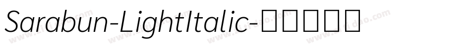 Sarabun-LightItalic字体转换