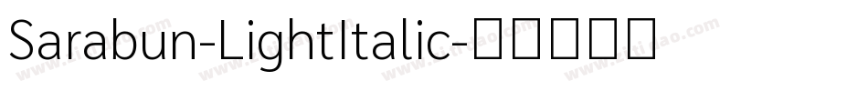 Sarabun-LightItalic字体转换