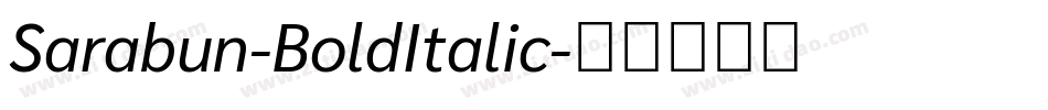 Sarabun-BoldItalic字体转换