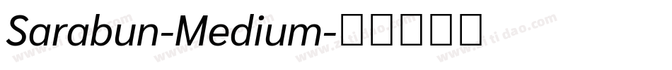 Sarabun-Medium字体转换