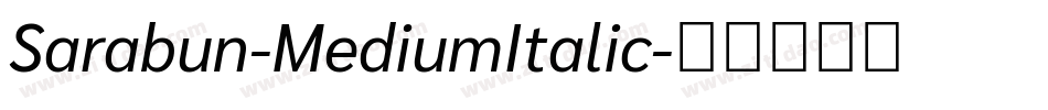 Sarabun-MediumItalic字体转换