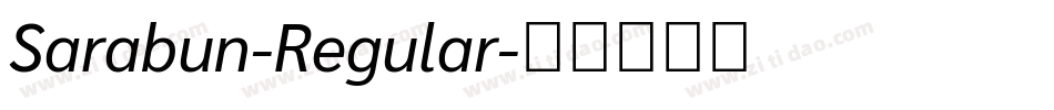Sarabun-Regular字体转换