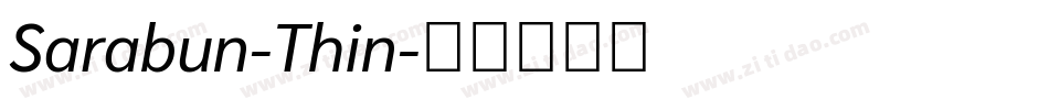 Sarabun-Thin字体转换