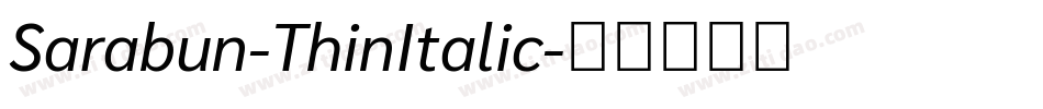 Sarabun-ThinItalic字体转换