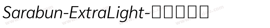 Sarabun-ExtraLight字体转换