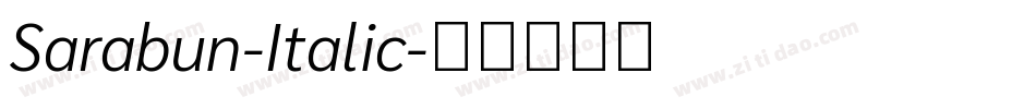 Sarabun-Italic字体转换