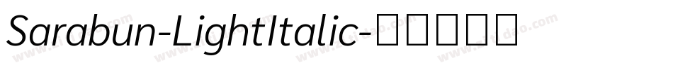 Sarabun-LightItalic字体转换