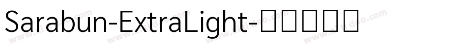 Sarabun-ExtraLight字体转换