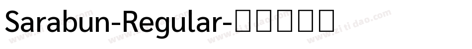 Sarabun-Regular字体转换