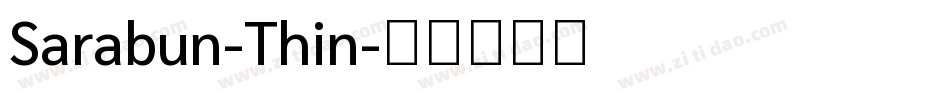 Sarabun-Thin字体转换