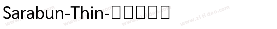 Sarabun-Thin字体转换