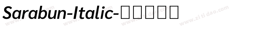 Sarabun-Italic字体转换