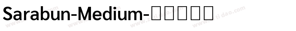 Sarabun-Medium字体转换