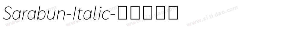 Sarabun-Italic字体转换