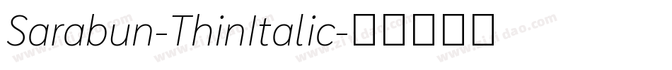 Sarabun-ThinItalic字体转换